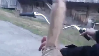 Twink boyfriend outdoor bareback fuck after cycling