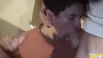 Amateur gay bareback group blowjob and anal fuck
