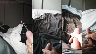 Joven británico en solitario se masturba su gran polla y dispara co...