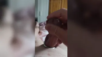 Amateur europeo maduro con polla grande se masturba en solitario
