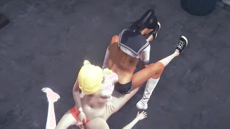Yaoi femboy simon en trío anal bareback con creampie