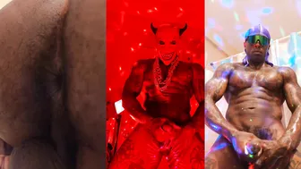 Compilação de punheta solo e gozada de garanhão negro musculoso e p...