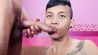 Latin emo twinks have anal sex on webcam