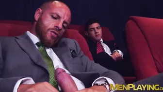 Bastian karim in suit and tie gets barebacked hard by leo rosso