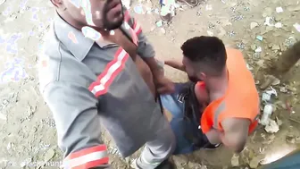 Follada interracial sin condón en parque público con papi de gran p...