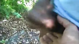 Boquete amador ao ar livre com pau preto