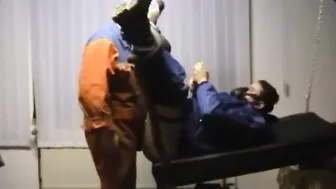 German railway worker barebacks construction worker in hardcore ana...