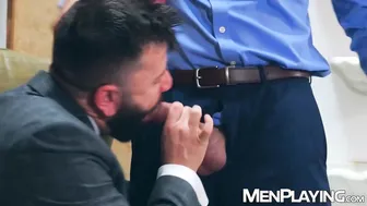 Der bärtige joe gillis fickt den partyplaner leo grin im anzug ohne...