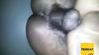 Amateur black studs bareback fuck and creampie