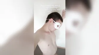 Twink worships daddy's cock in passionate handjob