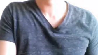 Masturbação solo de twink em webcam, punheta