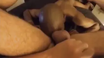 Hombre negro sumiso atiende a un amo blanco verbal
