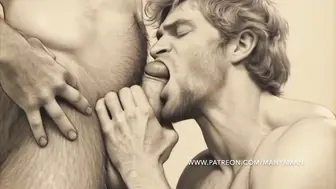 мускулистая гей-группа bareback и мочится в публичном месте