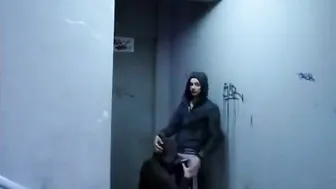 Twink blows a surprise load during outdoor blowjob