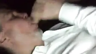 Mature daddy sucks young stud in cruising cinema