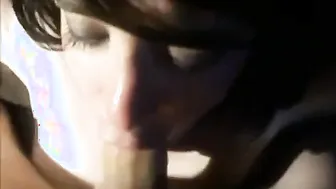 伪娘给爸爸深喉口交