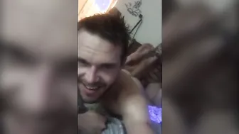 Dominant daddy bear barebacks amateur guy hard