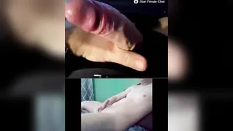 Sesión de corrida amateur en webcam solo