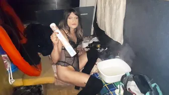 Crossdresser amateur, homme solo, masturbation en hd