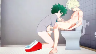 Mha yaoi midoriya et bakugou sodomie hardcore avec creampie anal