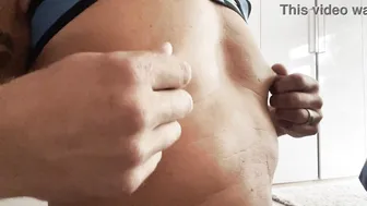 Twink gets his nipples clamped and cock jerked by daddy