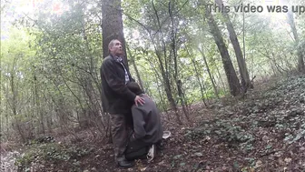 Osos maduros follan y chupan en el bosque