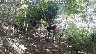Oso maduro se folla y le chupan en el bosque