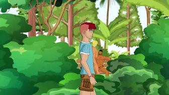 Twink descubre a un papi y un macho follando en un parque público