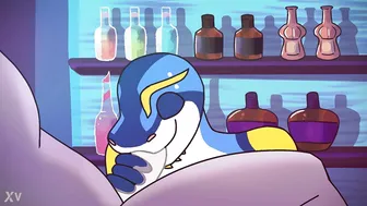 Lagarto furry se la follan duro en la barra de un club en escena yi...