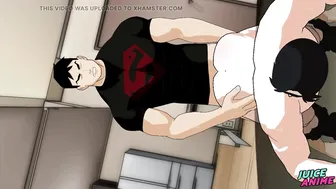 Nightwing recibe la polla dura de superboy en sexo gay de dibujos a...