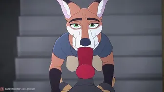 Escena de sexo hardcore del ladrón de dibujos animados de culo peludo