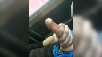 Horny young american bear jerks big cock to cumshot on lunchbreak