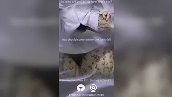 Amateur branle sa grosse bite le soir du nouvel an sur webcam