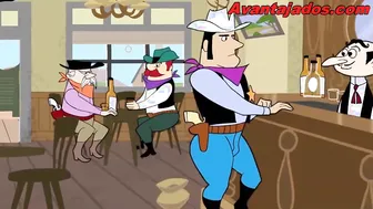 Cowboys gays orgia anal sem camisinha em desenho animado