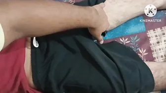 First time touching my stepdad's huge monster cock and giving him a...