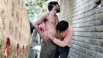 Indian village gay outdoor anal fuck with big cock daddy