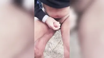 Hombre maduro follado a pelo al aire libre por amateur con polla gr...