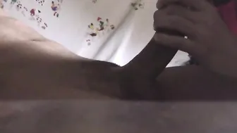 Amateur sucks big curved cock and swallows cum