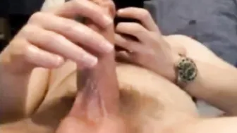 Papai bate punheta com o pau grande na webcam